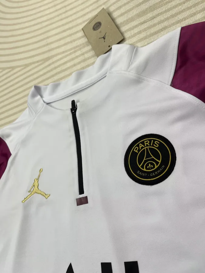21/22Paris White and purple sleeve half-draw training suit S-3XL — photo 3