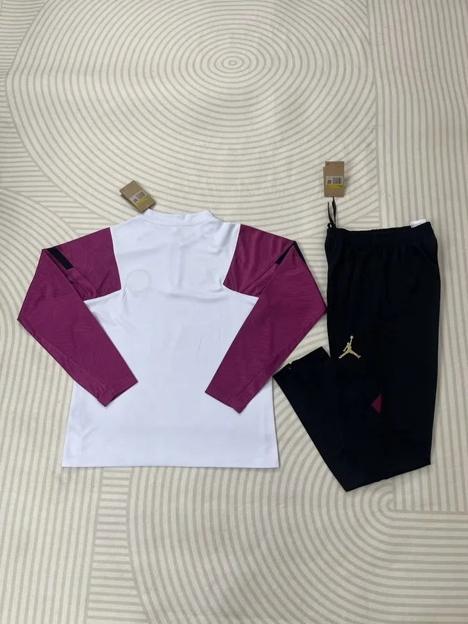 21/22Paris White and purple sleeve half-draw training suit S-3XL — photo 4