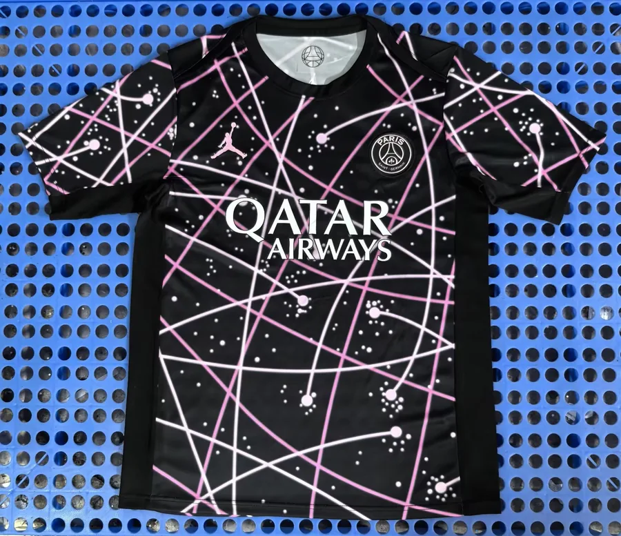 25/26Paris wore black pink before the game S-XXL