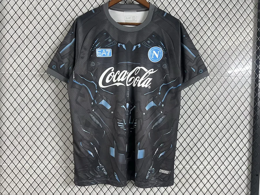 2526 Naples pre-match training jersey in black S-XXL