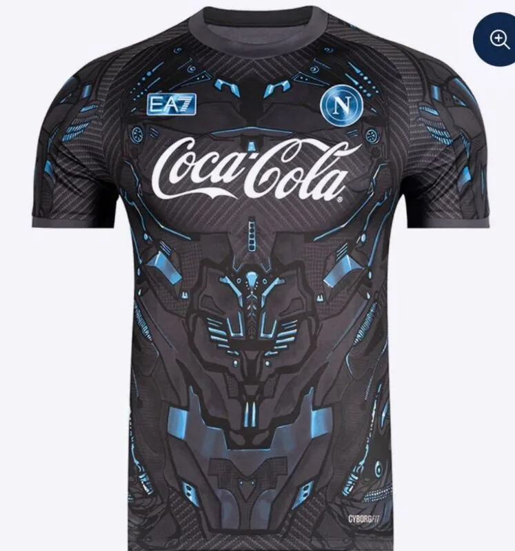 2526 Naples pre-match training jersey in black S-XXL — photo 6