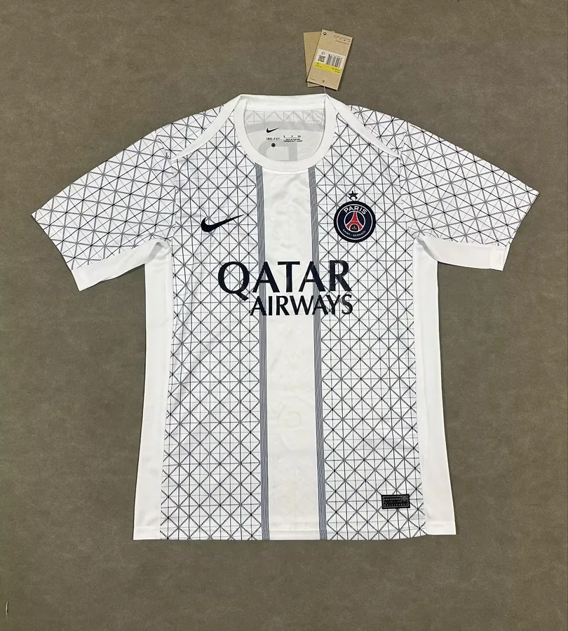 25-26 Paris preseason training jersey, white, S-4XL