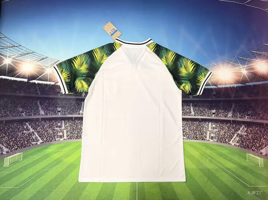 26-27 Brazilian Special Edition White and Green Leaf Sleeve S-XXL — photo 2