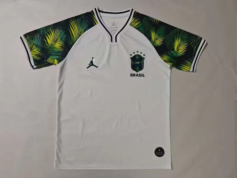 26-27 Brazilian Special Edition White and Green Leaf Sleeve S-XXL — photo 4