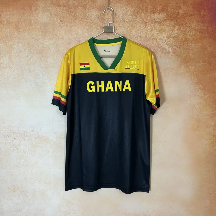 26/27 Ghana Yellow-Black-Green Collar Size S-2XL