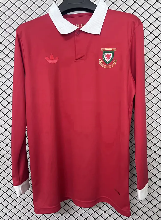 2026 Wales 150th Souvenir Long Sleeve Red Soccer Jersey