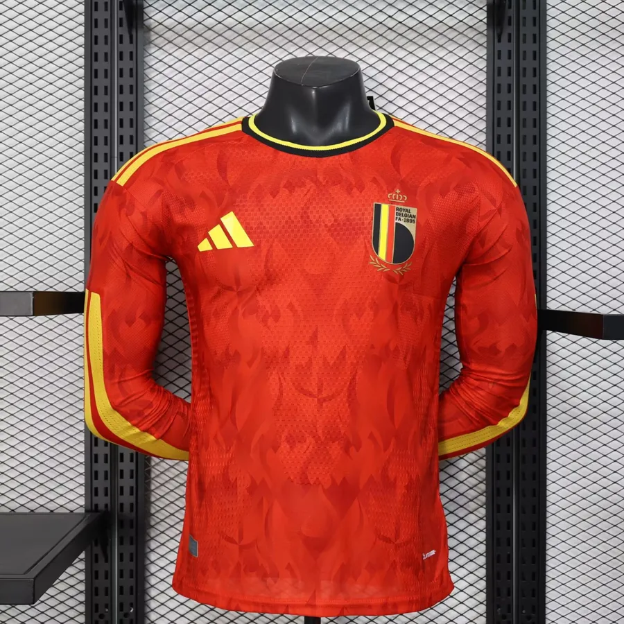 2026 Player Version Belgium Long Sleeves Soccer Jersey Home