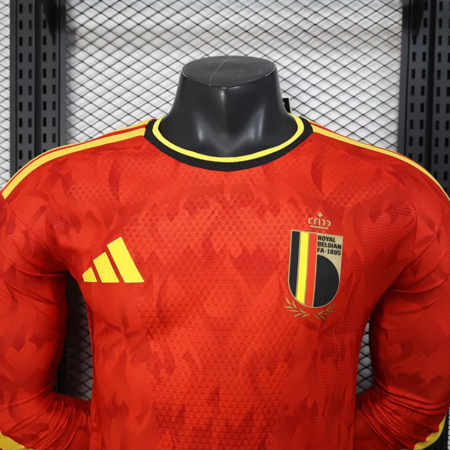 2026 Player Version Belgium Long Sleeves Soccer Jersey Home — photo 2