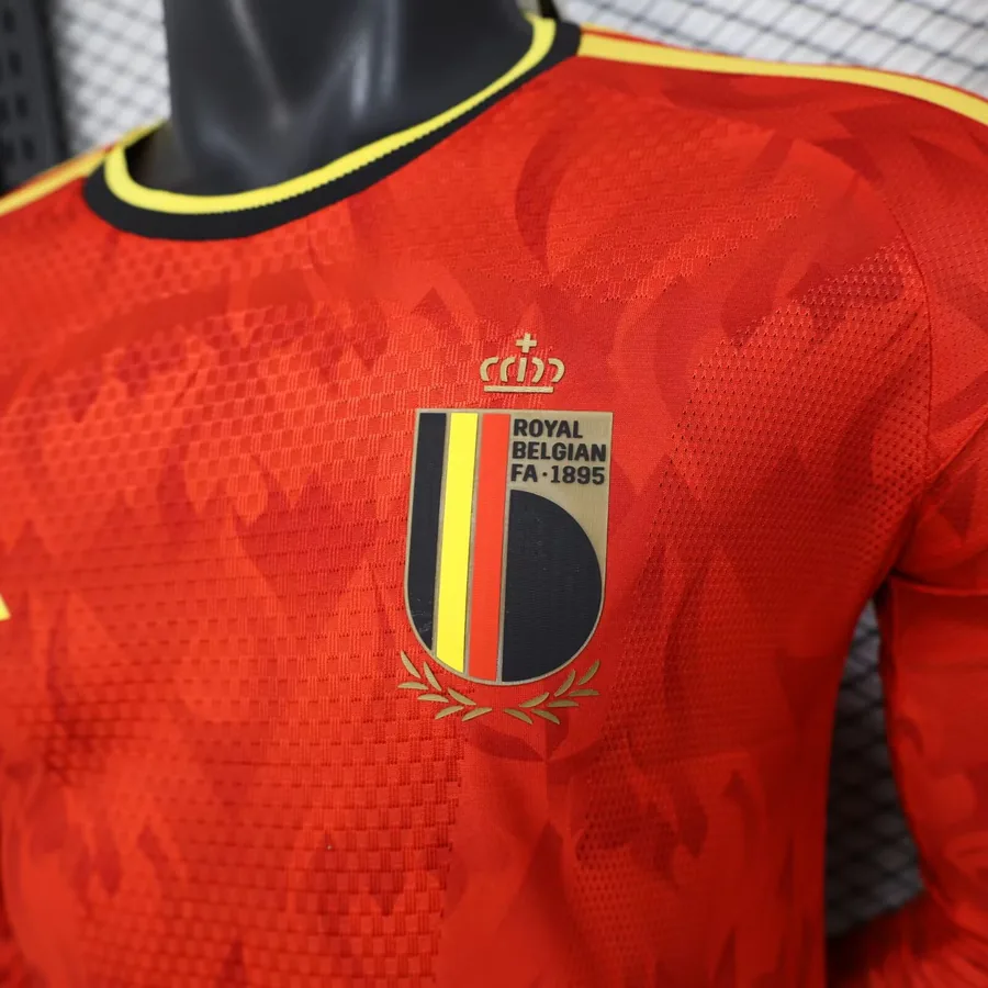 2026 Player Version Belgium Long Sleeves Soccer Jersey Home — photo 3