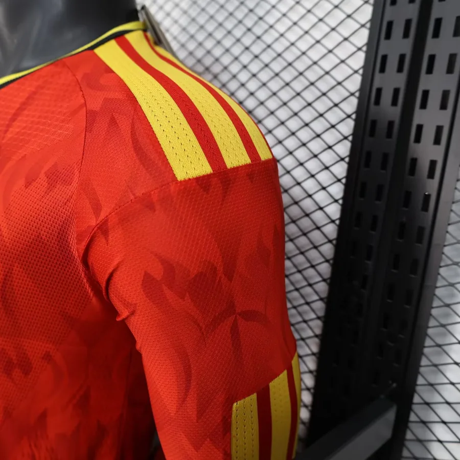 2026 Player Version Belgium Long Sleeves Soccer Jersey Home — photo 5