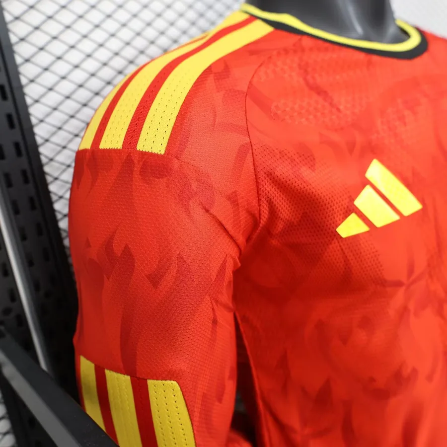 2026 Player Version Belgium Long Sleeves Soccer Jersey Home — photo 6