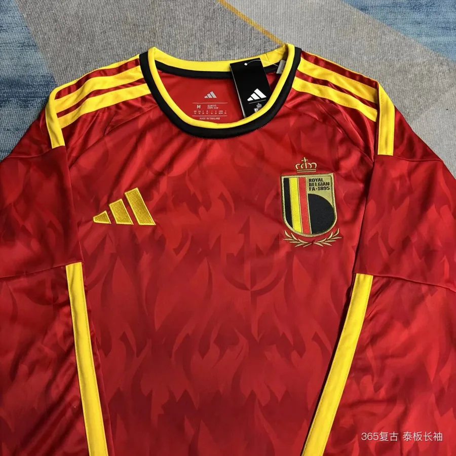 2026 World Cup Belgium Long Sleeve Soccer Jersey Home — photo 2