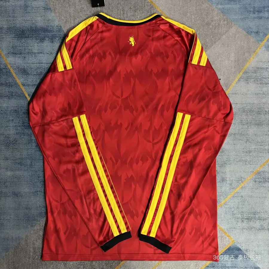 2026 World Cup Belgium Long Sleeve Soccer Jersey Home — photo 3