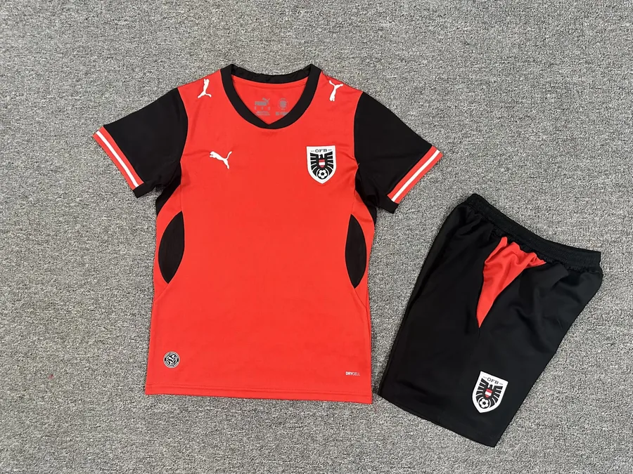 2026 Kids Austria Soccer Jersey Home — photo 2