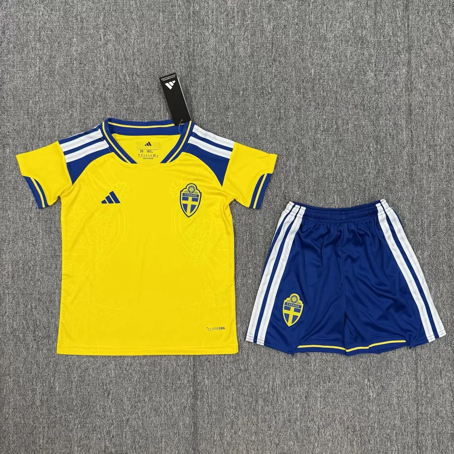 2026 Kids Sweden Soccer Jersey Home