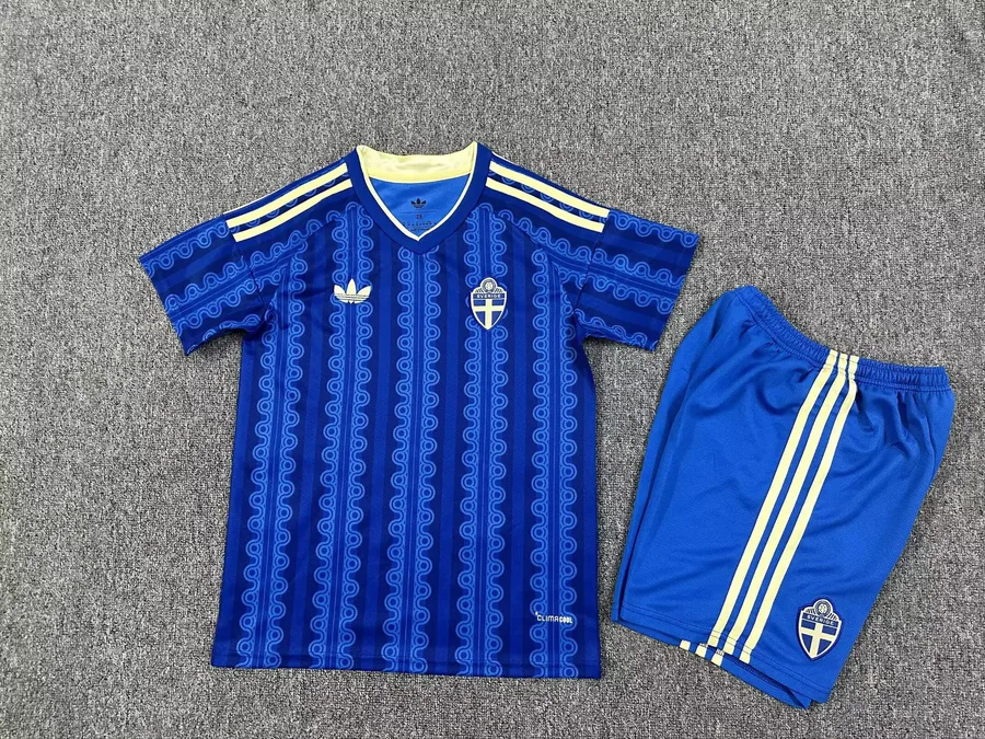 2026 Kids Sweden Soccer Jersey Away