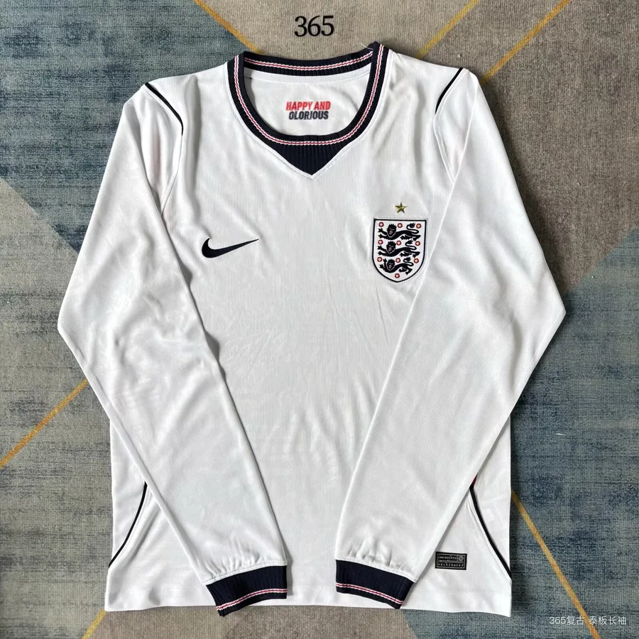 2026 England Long Sleeve Soccer Jersey Home