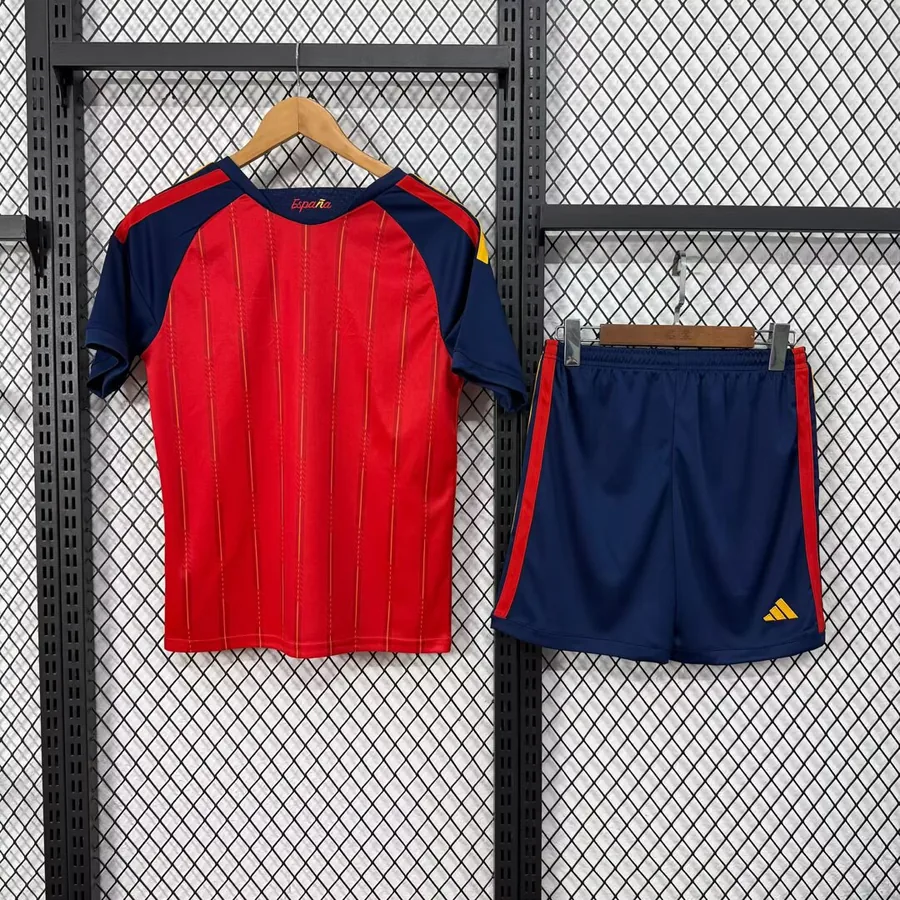 2026 Kids Spain  Soccer Jersey Home — photo 2