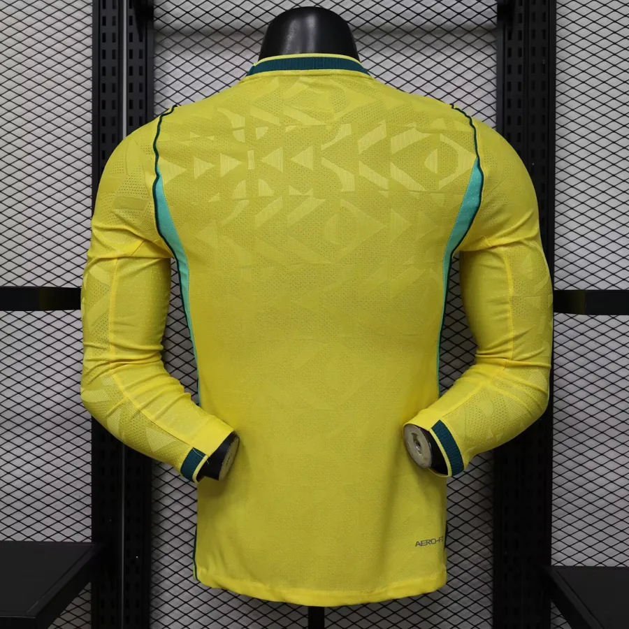 2026 Brazil Yellow Long Sleeves Soccer Jersey