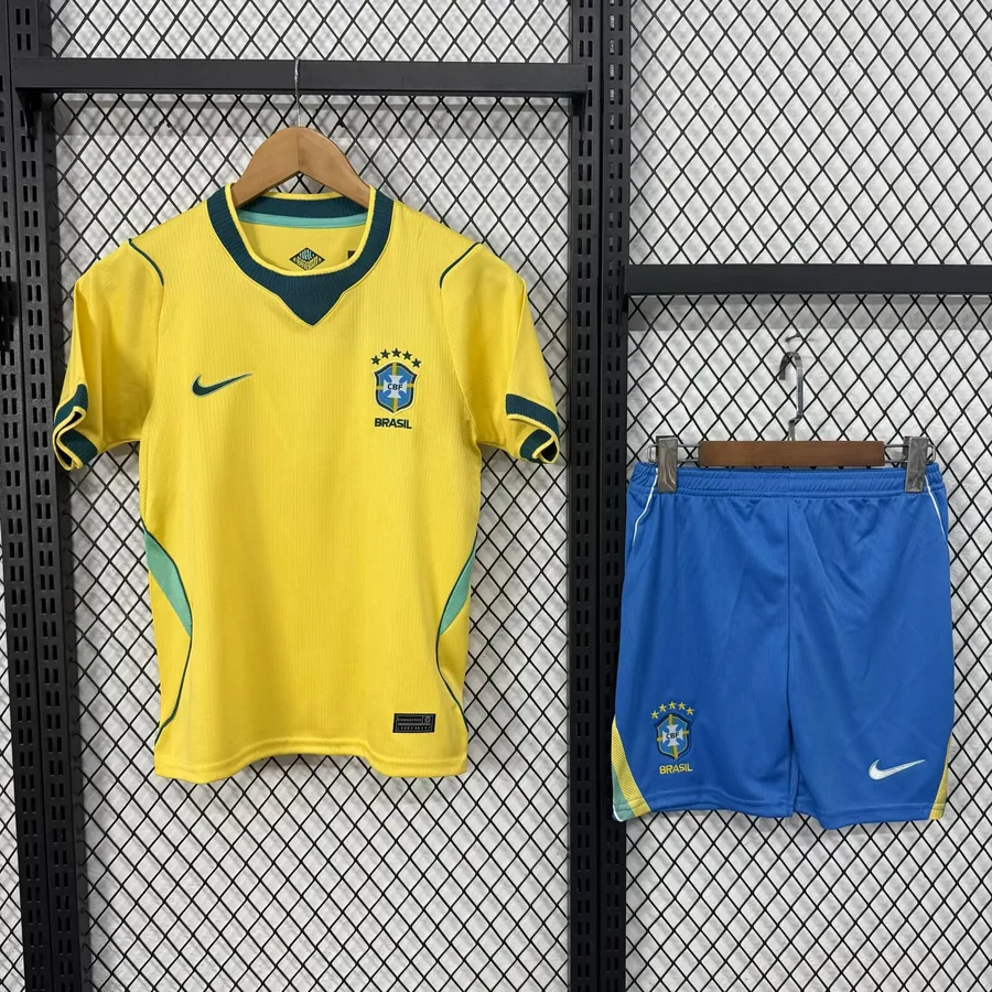 2026 World Cup Kids Brazil Soccer Jersey Home