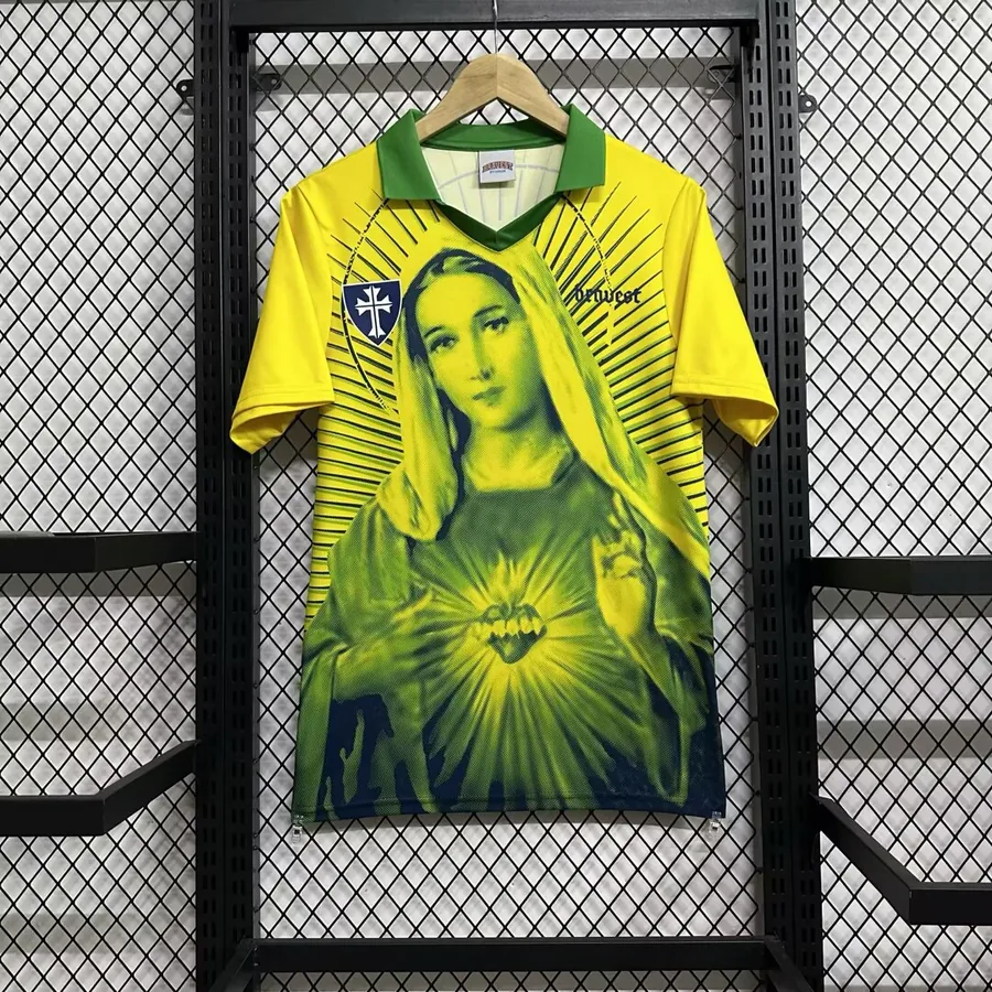2025 Brazil Yellow Special Mary Soccer Jersey