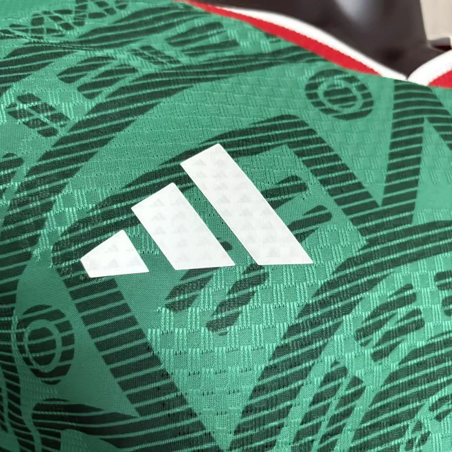 2026 Player Mexico Green Long Sleeve Soccer Jersey Home — photo 4