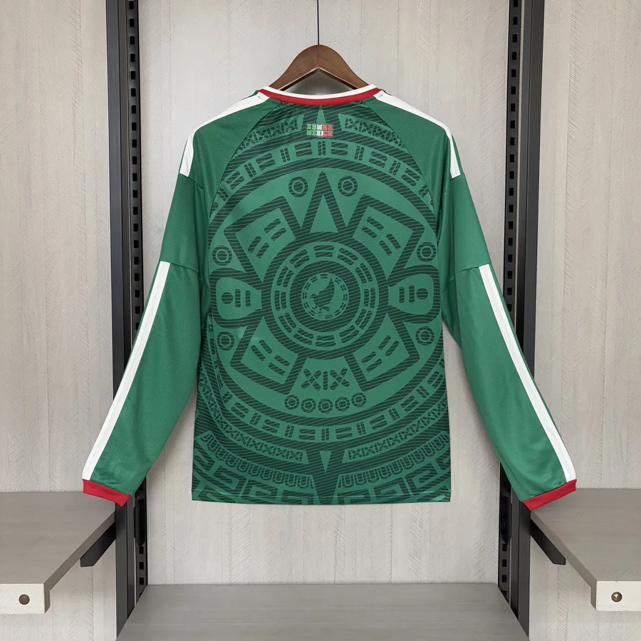 2026 World Cup Mexico Long Sleeve Soccer Jersey Home