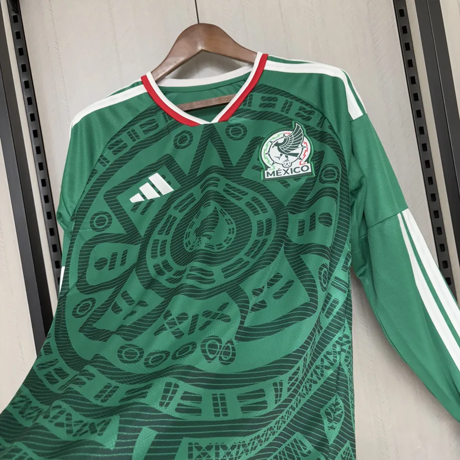 2026 World Cup Mexico Long Sleeve Soccer Jersey Home — photo 2