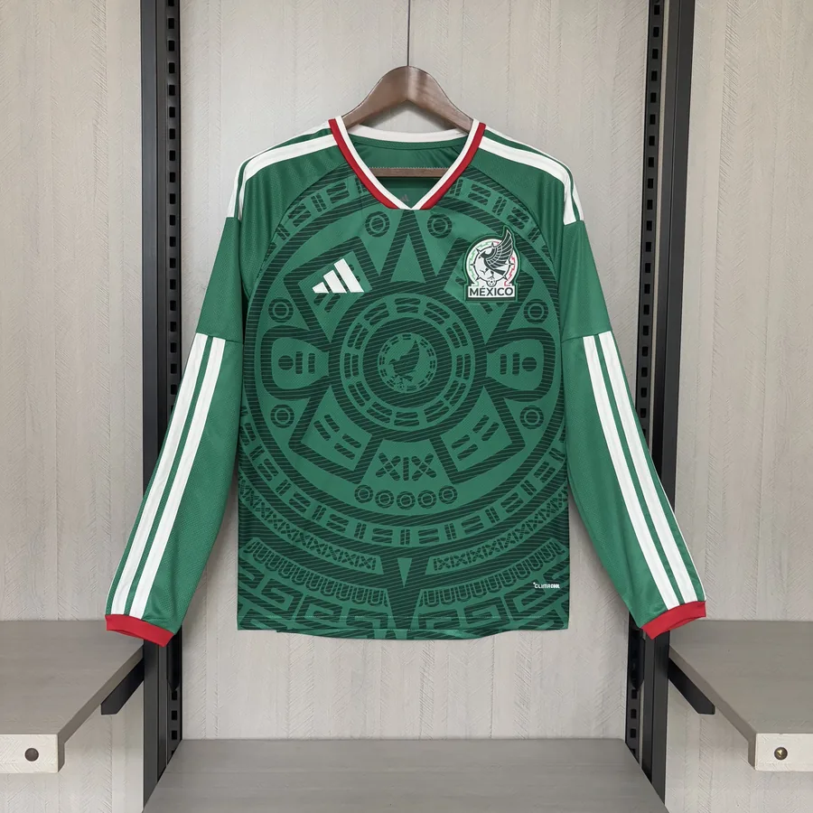 2026 World Cup Mexico Long Sleeve Soccer Jersey Home — photo 3