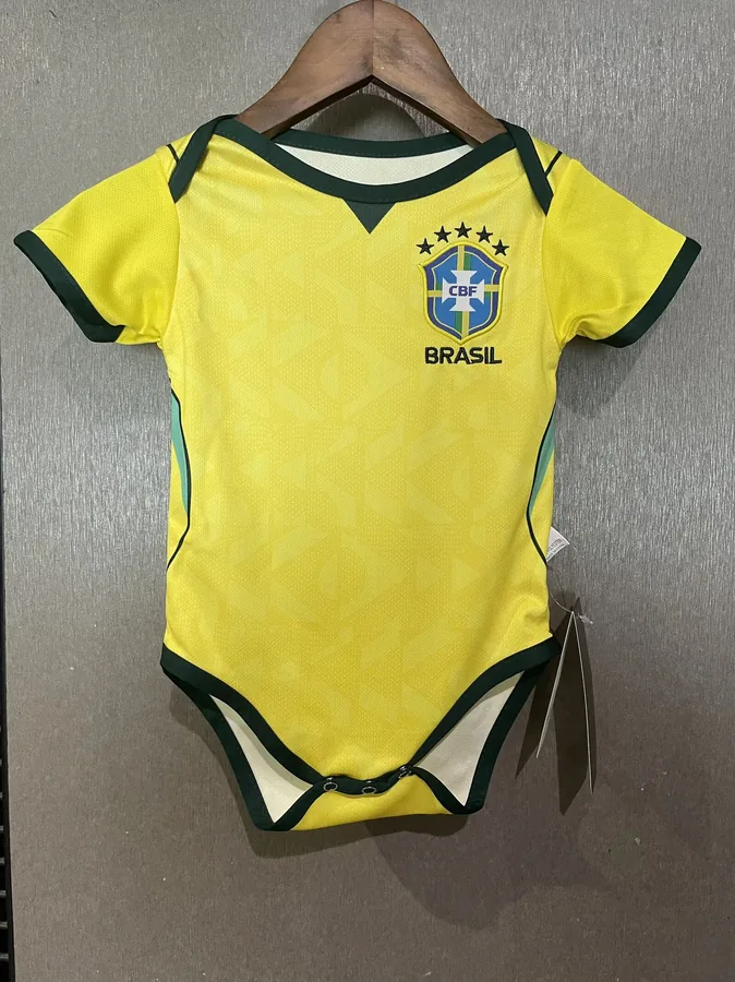 2027 Baby Brazil Soccer Jersey Home