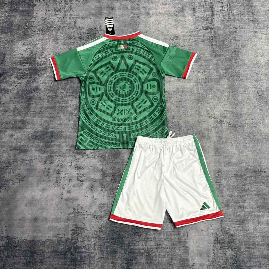 2026 Kids Mexico Green Soccer Jersey Home — photo 2