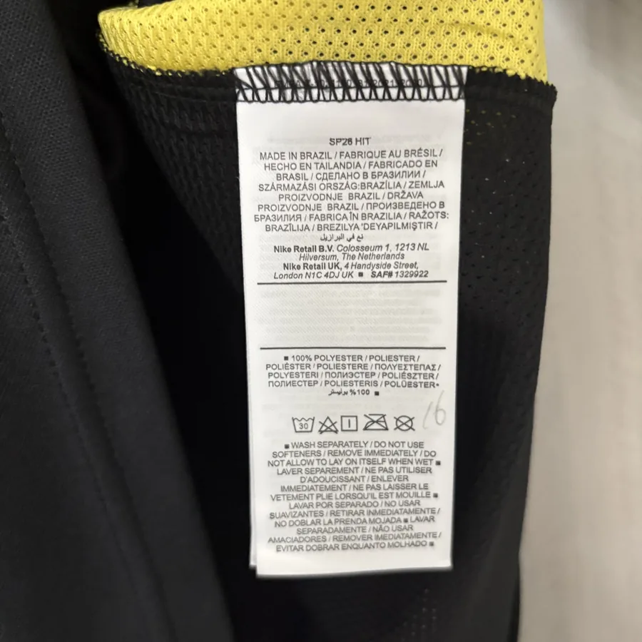 2026 Brazil Black Training Soccer Jersey — photo 9