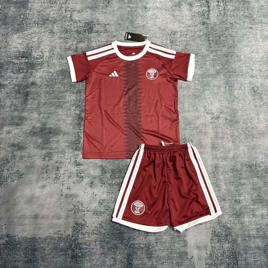 2026 Kids Qatar Soccer Jersey Home — photo 2
